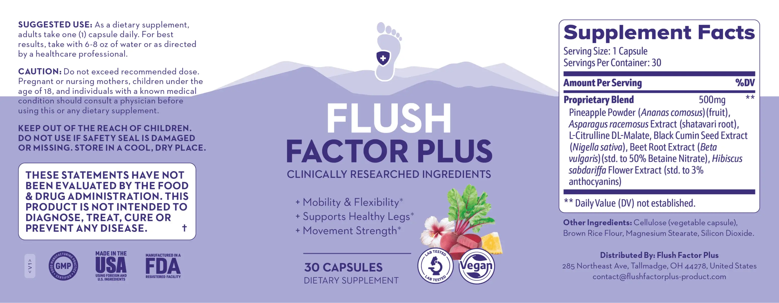 Flush Factor Plus Ingredients